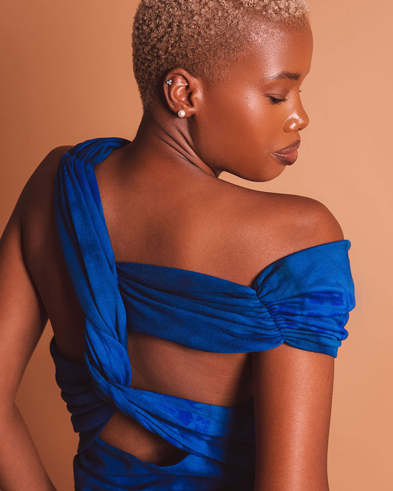 Haut bleu décontracté sans manches pour femme