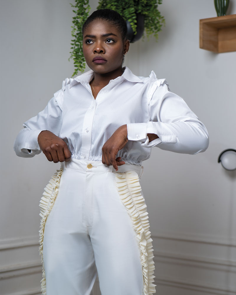 Chemise blanche Kroskel x Paola Audrey