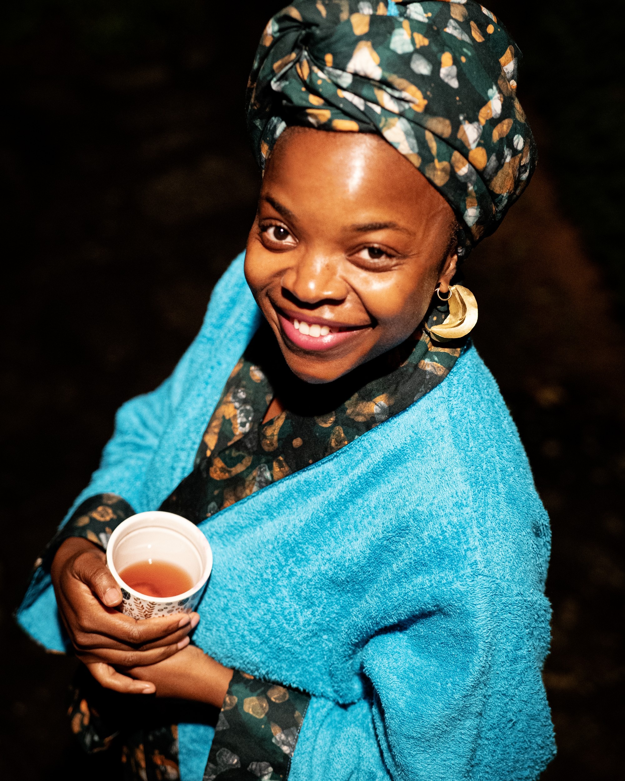 Set Peignoir + Attache-tête Vert – MeTime Kroskel